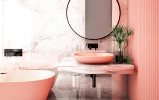 SVAI_bagno moderno chic color salmone