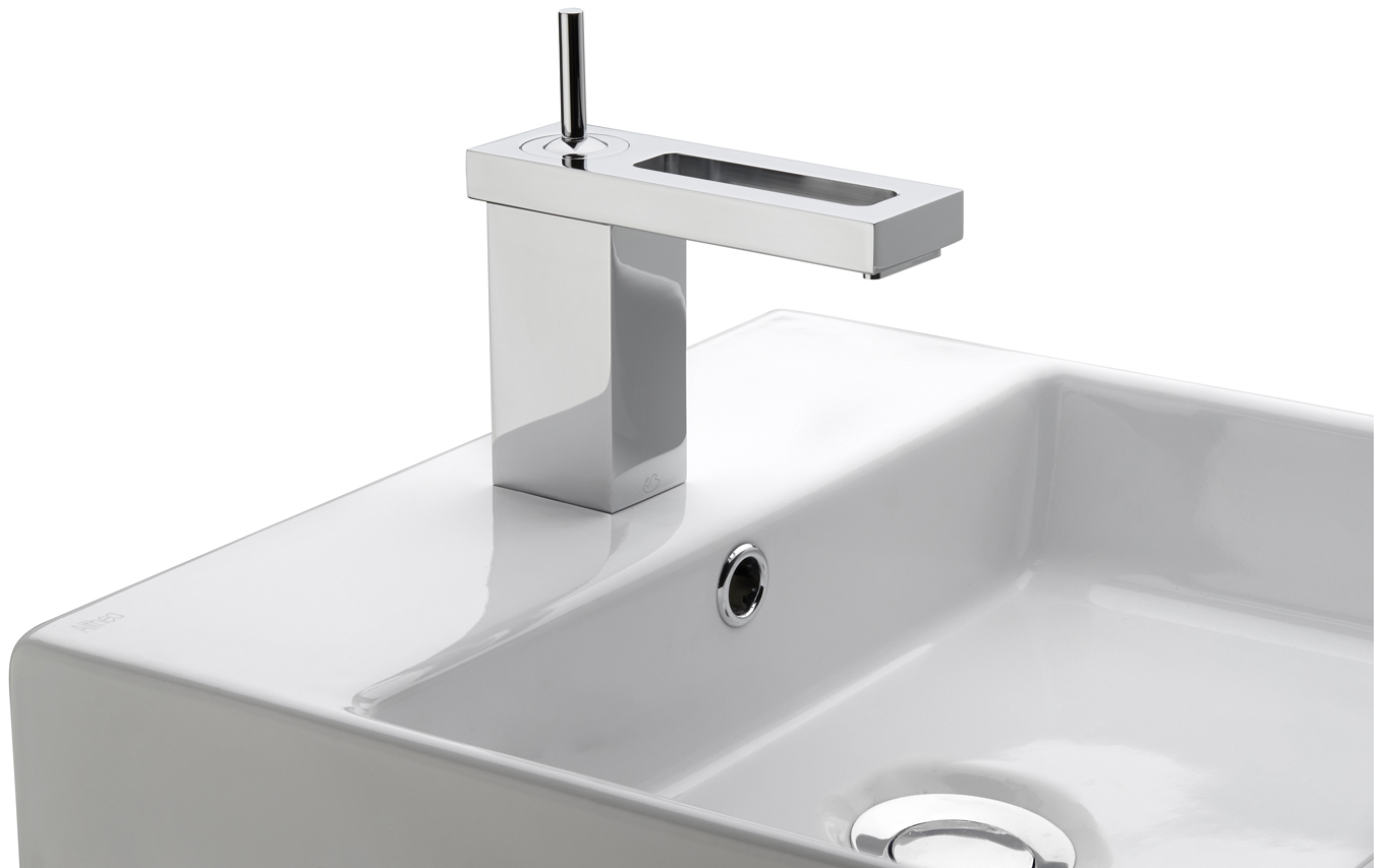 Rubinetto Lavabo A Cascata Moderno - Miscelatore Monocomando Con Valvola Ceramica, Finitura Cromata - Foto 7